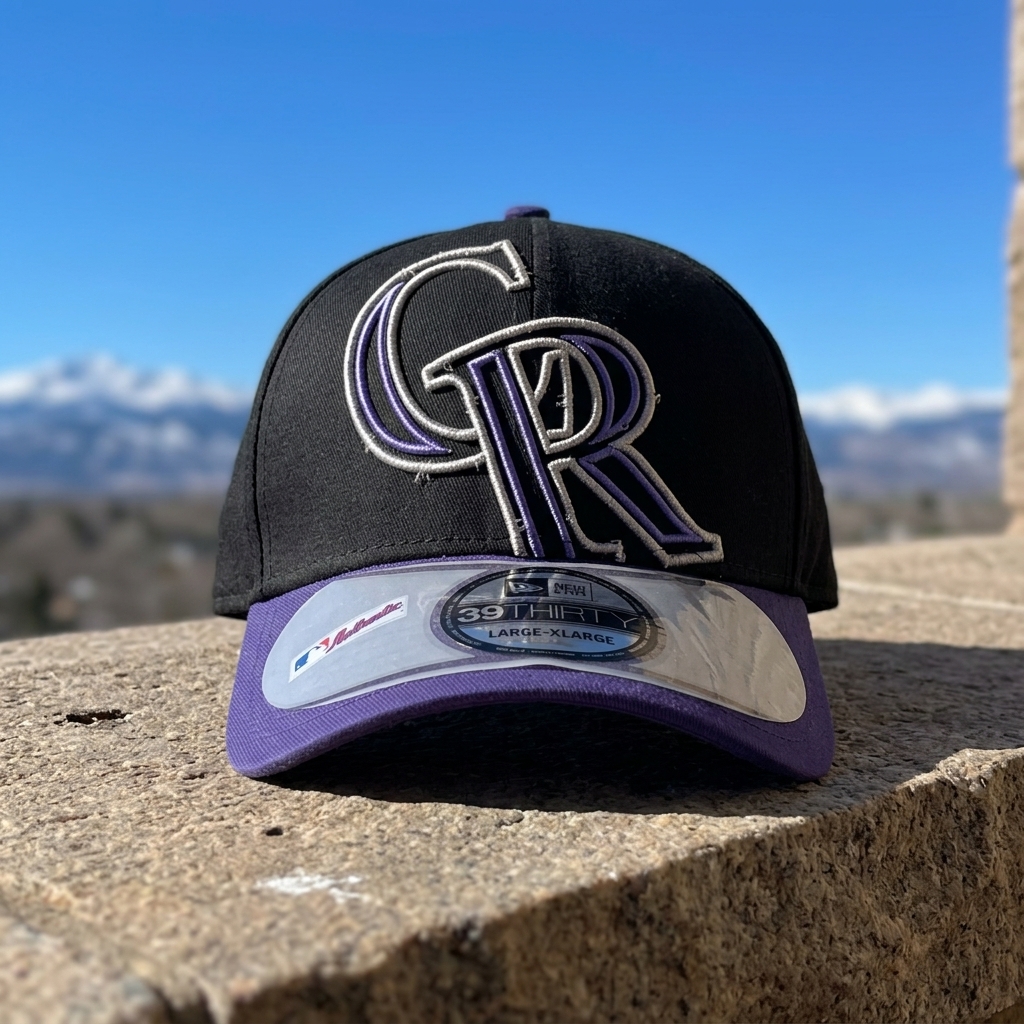 New Era Colo Rockies Official Clubhouse 2014 Flex Fit Hat, Large Logo, Size L/XL